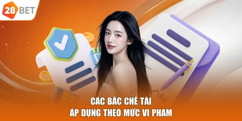 Các bậc chế tài áp dụng theo mức vi phạm