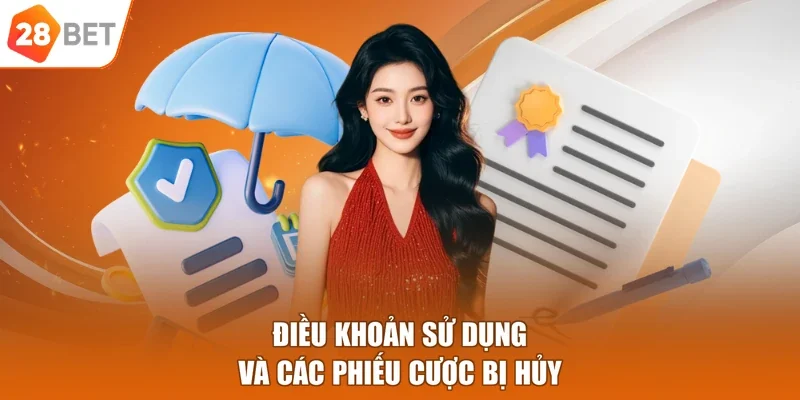 Điều khoản sử dụng và các phiếu cược bị hủy