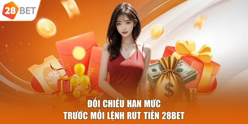 Đối chiếu hạn mức trước mỗi lệnh rút tiền 28BET