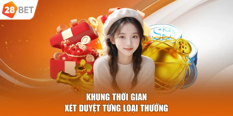 Khung thời gian xét duyệt từng loại thưởng