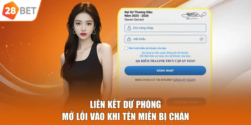 Liên kết dự phòng mở lối vào khi tên miền bị chặn