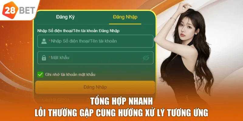 Tổng hợp nhanh lỗi thường gặp cùng hướng xử lý tương ứng